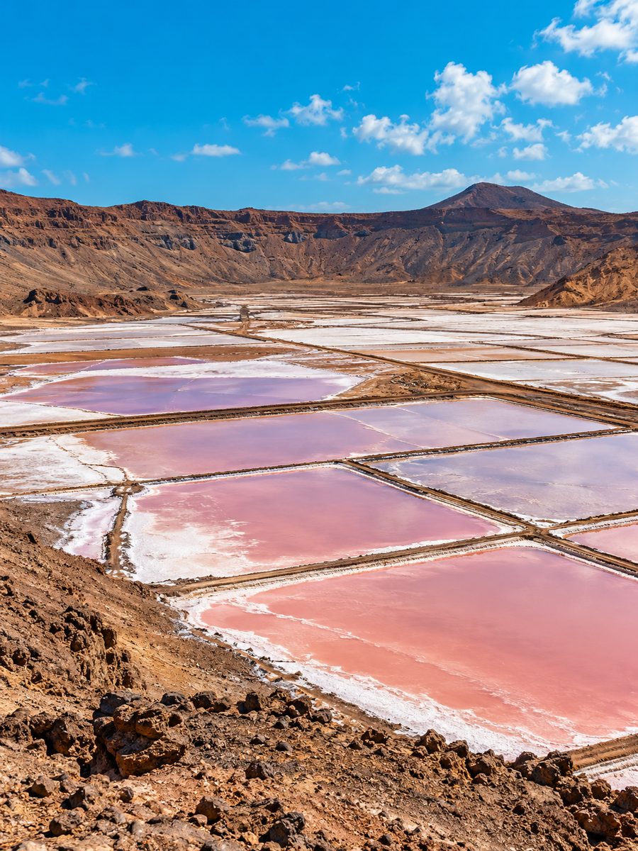 Salines de Pedra de Lume dans un ancien cratère volcanique